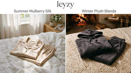 Summer Mulberry Silk vs. Winter Plush Blends: What’s the Difference and Which Leyzy Pajamas Should You Buy?